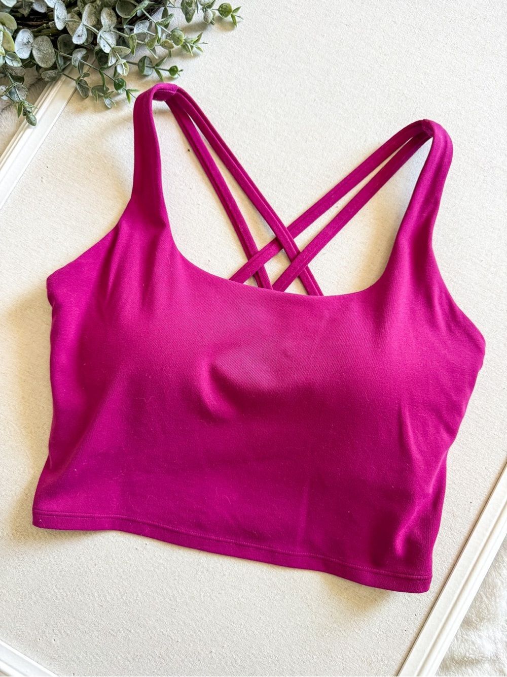 CRZ Yoga Hot Pink Longline Sports Bra Size Small